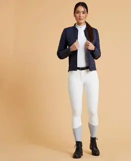 nohavice Dámske jazdecké nohavice - rajtky Kipwarm 500 na súťaže hrejivé a vodoodpudivé biele