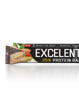 Proteíny Proteínová tyčinka Nutrend Excelent Bar Double, 85 g čokoláda+nugát s brusinkami