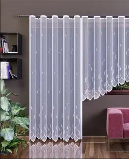 Záclony Forbyt, Hotová záclona alebo balkónový komplet, Irma, biela 200 x 250 cm