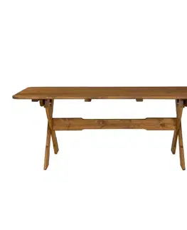 Záhradné stoly MOUL118 drevený záhradný stôl, dub