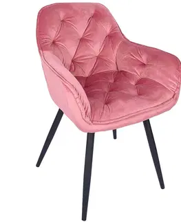 Čalúnené stoličky Stolička Vitos ružová