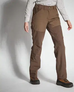 mikiny Dámske poľovnícke nohavice 500 nepremokavé hnedé