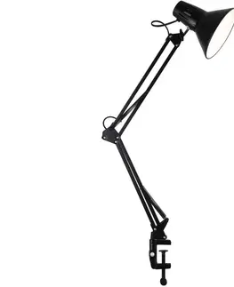 Lampy  Stolná lampa WORKER 1xE27/10W/230V čierna 
