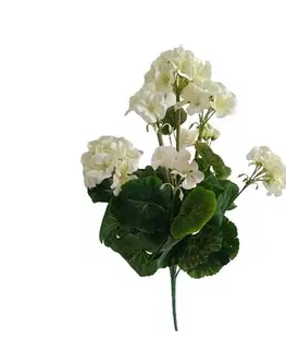 Kvety Umelá kvetina Muškát biela, 47 cm