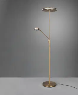 Stojacie lampy Trio Lighting LED lampa Franklin, lampa na čítanie, mosadz