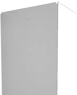 Sprchové dvere MEXEN/S - KIOTO samostatne stojaca sprchová zástena 110 x 200, grafit 8 mm, biela 800-110-002-20-40