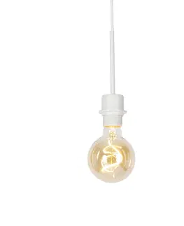 Zavesne lampy Moderné závesné svietidlo biele bez tienidla - Combi 1