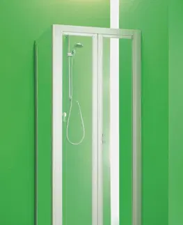 Sprchové dvere HOPA - Sprchová zástena DOMINO - Farba rámu zásteny - Plast biely, Rozmer A - 85, Smer zatváranie - Univerzálny Ľavé / Pravé, Výplň - Polystyrol 2,2 mm (acrilico), Výška - 185 BSDOM90P