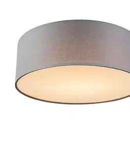 Stropne svietidla Stropná lampa šedá 30 cm vrátane LED - Drum LED