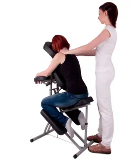 Masážne stoly a stoličky Masážna stolička inSPORTline Relaxxy hliníková