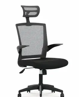 Kancelárske stoličky Kancelárska stolička VALOR čierna / sivá Halmar