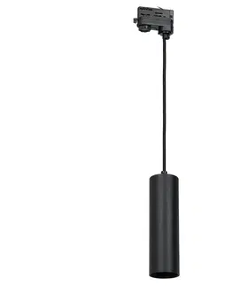 Svietidlá  Luster na lanku do 3-fázového lištového systému PIPE 1xGU10/25W/230V čierna 
