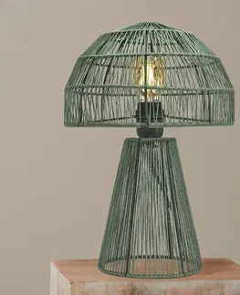 Stolové lampy PR Home PR Home Porcini stolová lampa 37cm šalviová zelená