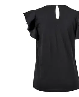 Shirts & Tops Tričko s volánovými rukávmi, čierne