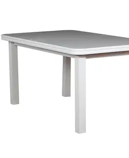 Jedálenské stoly Rozkladací stôl ST14 160/200x90cmbiely