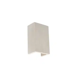 Nastenne lampy Priemyselná nástenná lampa šedý betónový obdĺžnik - Meaux
