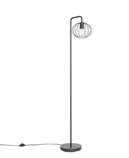 Stojace lampy Dizajnová stojaca lampa čierna 23 cm - Margarita