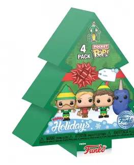 Zberateľské figúrky POP! 4-Pack: Tree Holiday Box (Vianočný škriatok) Špeciálna Edícia (Pocket POP!)