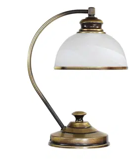 Stolové lampy Stolná lampička Lemir O3188 L1 PELION patina