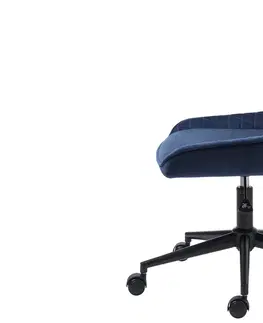 Kancelárske stoličky Furniria Dizajnová kancelárska stolička Dana modrý zamat