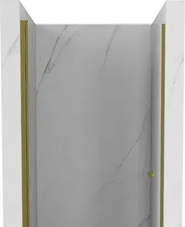 Sprchovacie kúty MEXEN - Pretória sprchové dvere krídlové 100, transparent, zlaté 852-100-000-50-00