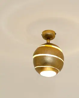 Stropné svietidlá Holländer Výkyvné stropné svietidlo Suopare v zlate