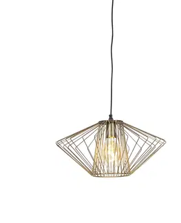 Zavesne lampy Dizajnové závesné svietidlo mosadz - Stiel