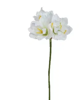 Kvety Umelý Amarylis biela, 54 cm