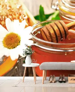 Tapety jedlá a nápoje Fototapeta hrnček medu