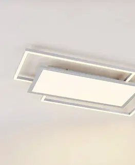 Stropné svietidlá Lucande Lucande Ciaran LED stropná lampa, obdĺžniky, CCT