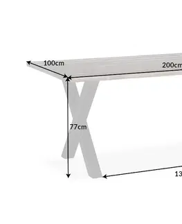 Jedálenské stoly Jedálenský stôl TALOS Dekorhome 200x100x77 cm