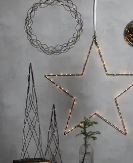 Vianočné osvetlenie do okien STAR TRADING LED deko guľa Glow, skla, Ø 15 cm dymová sivá
