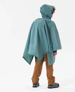kemping Detské pončo 10 L na ochranu pred dažďom počas turistiky 126-156 cm modrozelené