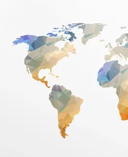 Obrazy mapy Obraz polygonálna mapa sveta