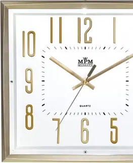 Hodiny Nástenné hodiny MPM, 3172.8000 - zlatá/biela, 30cm