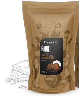 Sacharidy a gainery Protein & Co. Gainer 4 kg (2× 2 kg) Zvoľ príchuť: Fantastic chocolate, PRÍCHUŤ: Strawberry milkshake