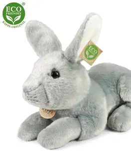 Plyšové hračky RAPPA - Plyšový králik ležiaci 33 cm ECO-FRIENDLY