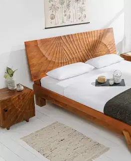 Postele LuxD Dizajnová posteľ Shayla 180 x 200 cm hnedé mango