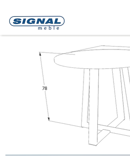 Jedálenské stoly Jedálenský stôl VASCO Signal 80 cm