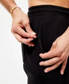 nohavice Pánske hrejivé nohavice rovné čierne