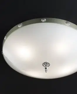 Stropné svietidlá Masiero Sklenené stropné svietidlo Elegantia v chróme