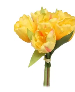 Kvety Umelá kvetina zväzok Tulipán, žltá