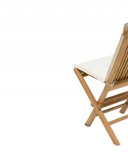 Záhradné stoličky a kreslá DEOKORK Záhradná skladacia stolička s poduškou FOXI (teak)