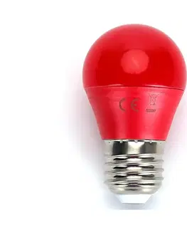 LED osvetlenie  B.V. LED Žiarovka G45 E27/4W/230V červená -  