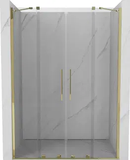 Sprchovacie kúty MEXEN/S - Velar Duo posuvné sprchové dvere 150, transparent, złote 871-150-000-02-50