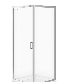 Sprchovacie kúty CERSANIT - Sprchovací kút ARTECO štvorec 80x190, kyvný, číre sklo S157-009