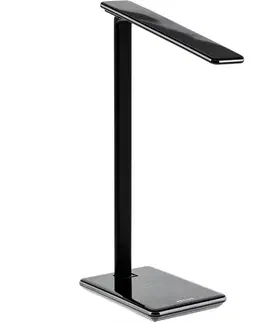 Stolové lampy Retlux RTL 198 Stolná LED lampa s Qi dobíjaním čierna, 5 W, 250 lm