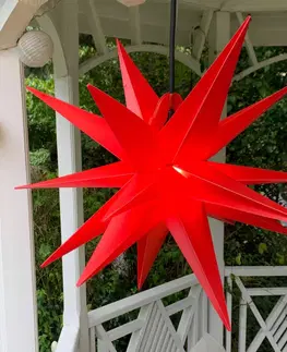 Vianočné svetelné hviezdy STERNTALER Hviezda XXL exteriér, 18-cípa, Ø 80 cm červená