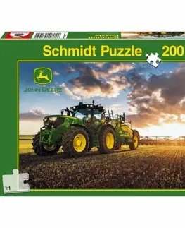 Puzzle Schmidt Traktor John Deere 6150R 200 dielov puzzle