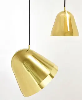 Závesné svietidlá NYTA Nyta Tilt Brass závesná lampa, textilný kábel 3 m